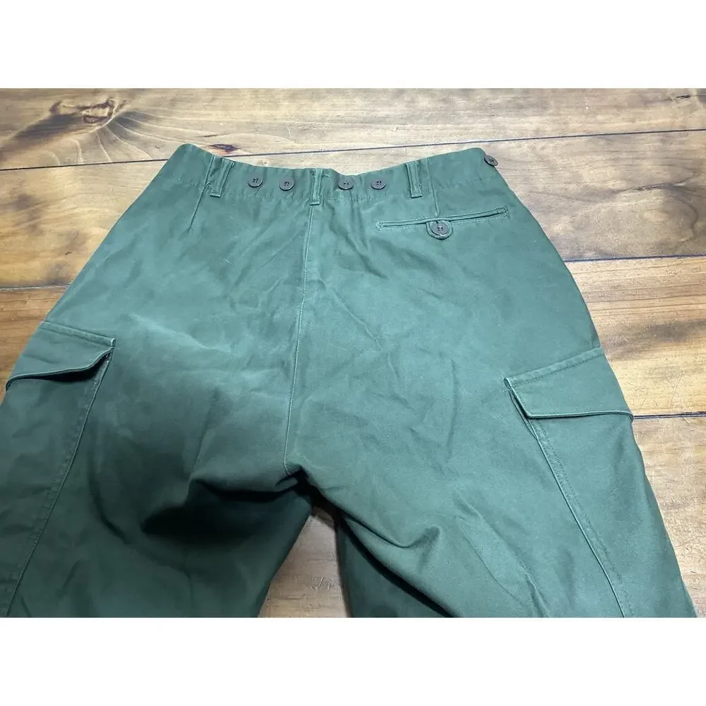 Vintage Swedish Army Ankle Cargo Fatigues Green D92 29x29 - Picture 8 of 12